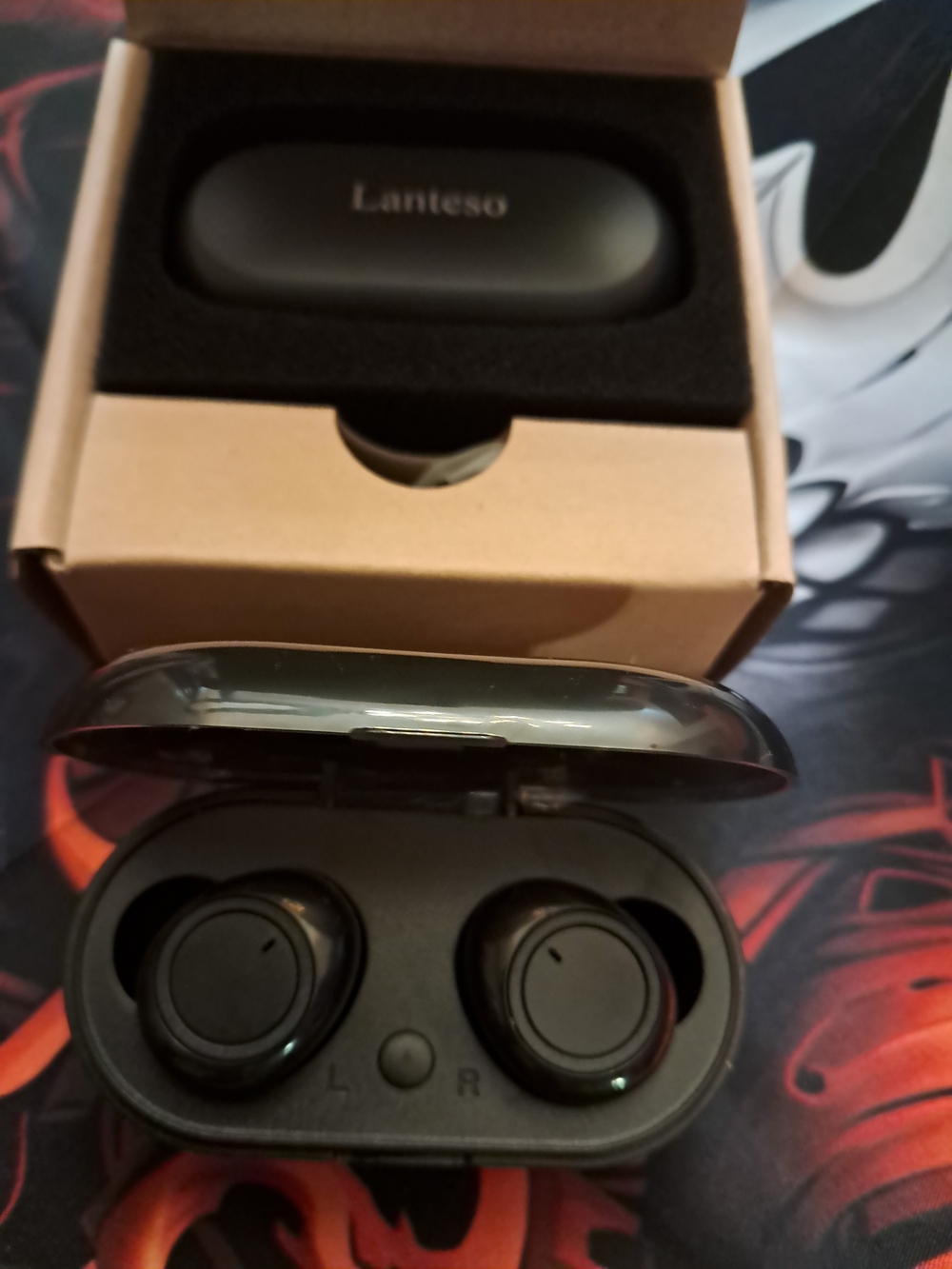 Source Unknown Black Lanteso True Wireless Earbuds with Charging Case